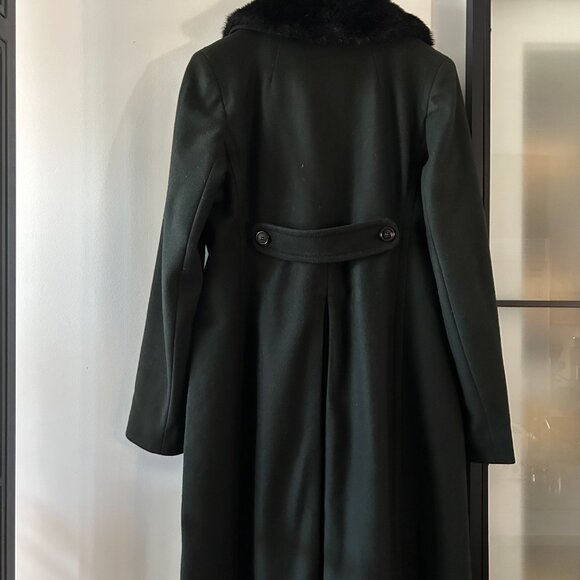 Club Monaco Luxurious Double-Breasted Peacoat - Dark Green / Olive - Size Medium - Picture 2 of 4